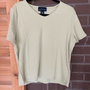 Charter Club short sleeved t shirt in a light green color size XL